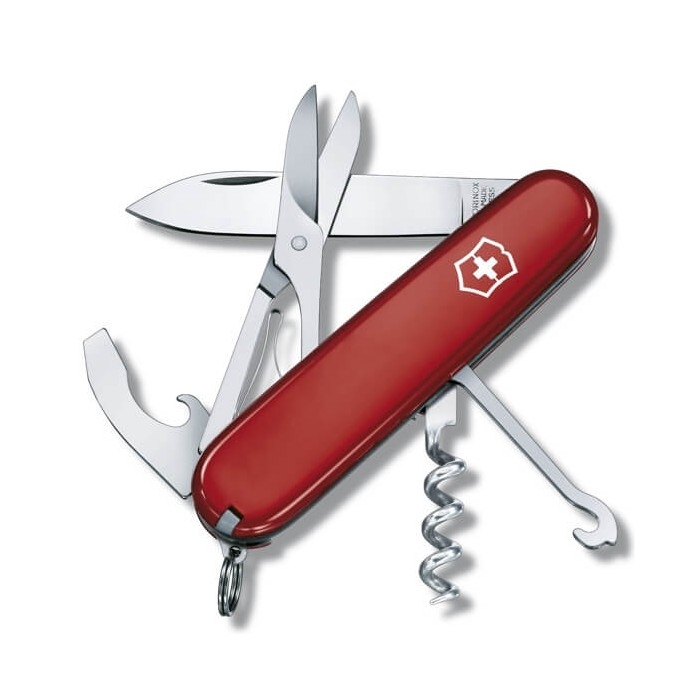 Victorinox - Faca de bolso multifuncional COMPACT 9,1 cm/15 funções vermelho