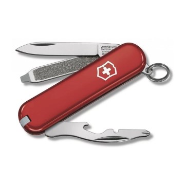 Victorinox - Faca de bolso multifuncional RALLY 5,8 cm/9 funções vermelho