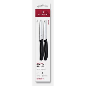 Victorinox - Jogo de 2 facas para legumes SWISS CLASSIC 11 cm, preto