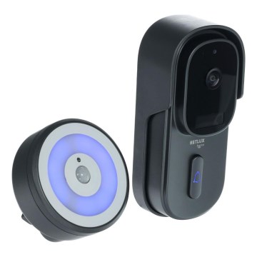 Video porteiro com sensor de movimento 5MPx 1440p 5200 mAh Wi-Fi IP65 antracite