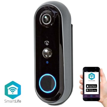 Video porteiro com sensor de movimento Full HD 1080p 5200 mAh Wi-Fi IP54