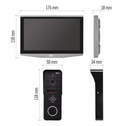 Video porteiro com sensor de movimento GoSmart 12V IP65 Wi-Fi Tuya