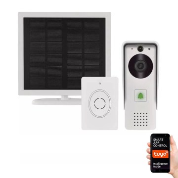Vídeoporteiro sem fios com painel solar GoSmart 4400 mAh 3xAA IP44 Wi-Fi Tuya