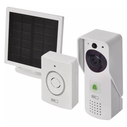 Vídeoporteiro sem fios com painel solar GoSmart 4400 mAh 3xAA IP44 Wi-Fi Tuya