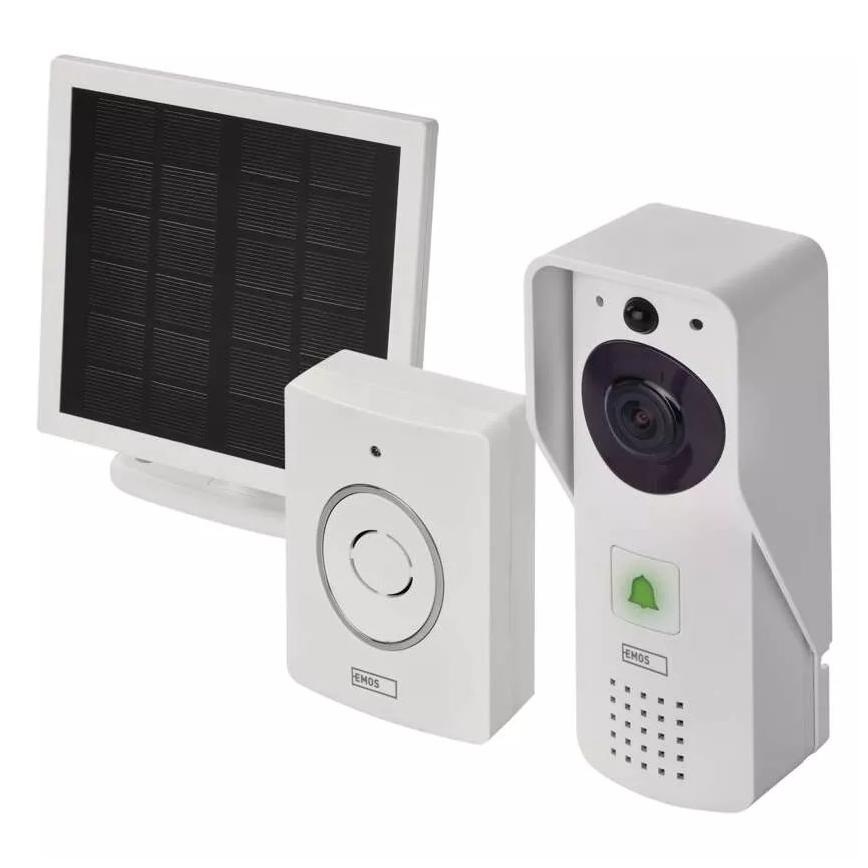 Vídeoporteiro sem fios com painel solar GoSmart 4400 mAh 3xAA IP44 Wi-Fi Tuya