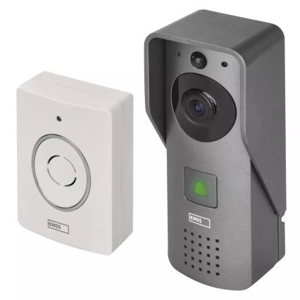 Vídeoporteiro sem fios com sensor de movimento GoSmart 12V 3xAA IP44 Wi-Fi Tuya
