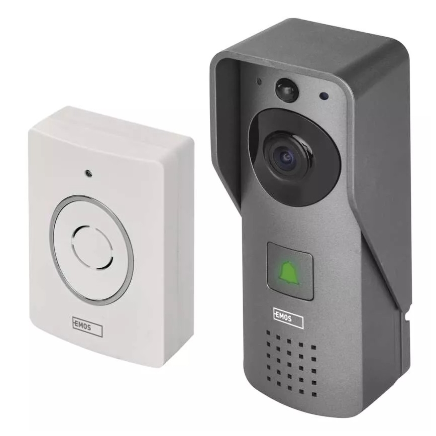 Vídeoporteiro sem fios com sensor de movimento GoSmart 12V 3xAA IP44 Wi-Fi Tuya