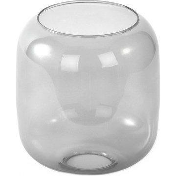 Vidro de reposição para lustre com soquete E27, diâmetro 14 cm, cinza fumê