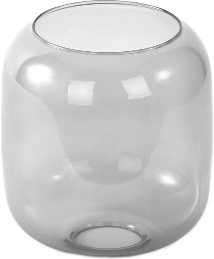 Vidro de reposição para lustre com soquete E27, diâmetro 14 cm, cinza fumê