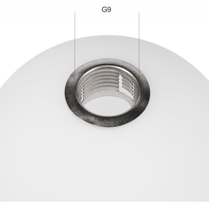 Vidro de substituição para candelabro ASTRO G9 diâmetro 10 cm
