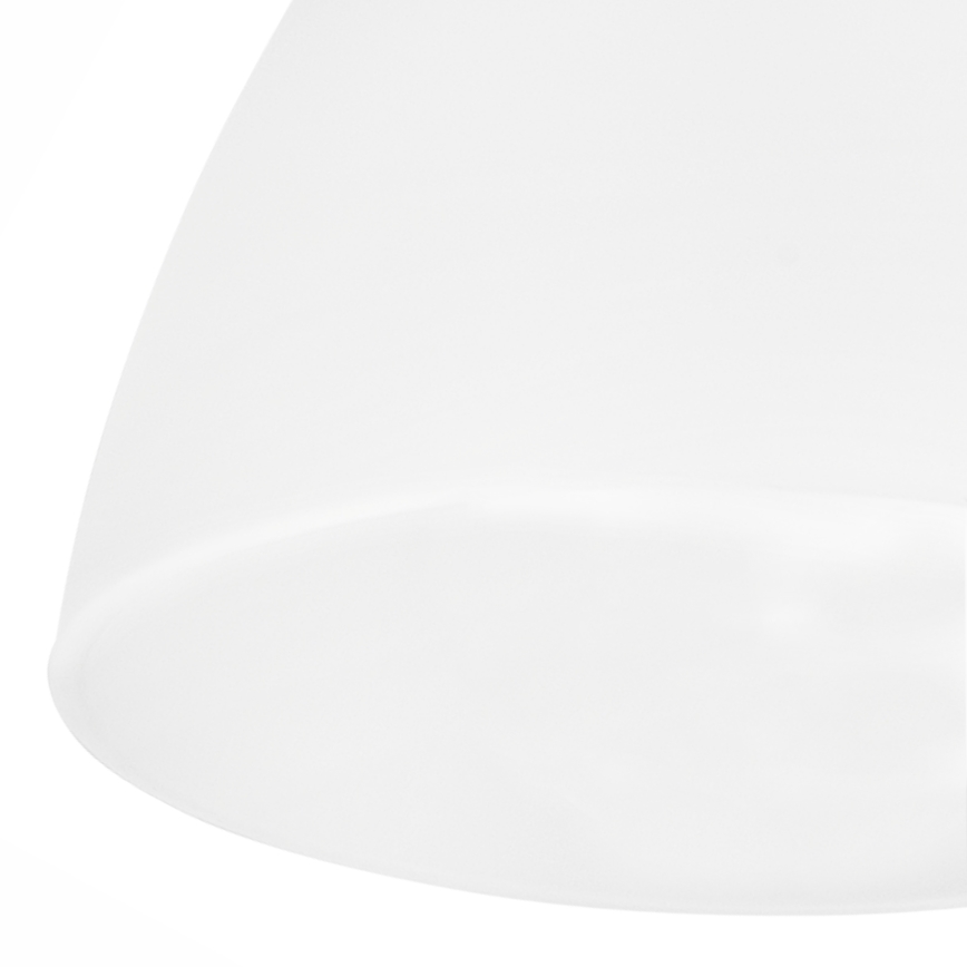 Vidro de substituição para lustre, candeeiro de mesa, candeeiro de pé, aplique e candeeiro de teto MIRANDA E27 110x130 mm branco