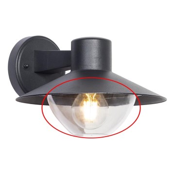 Vidro de substituição para candeeiro de parede, lustre e luminária VEERLE E27 transparente
