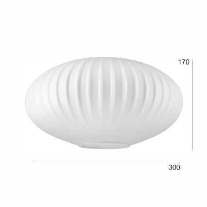 Vidro de substituição para candeeiro HARMA E27 17x30 cm branco
