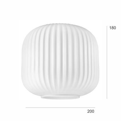 Vidro de substituição para candeeiro HARMA E27 18x20 cm branco