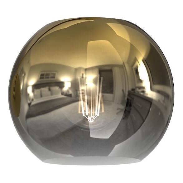 Vidro de substituição para candeeiro MONTE E27 diâmetro 20 cm dourado/fumado
