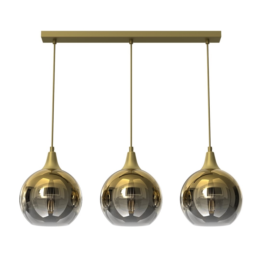 Vidro de substituição para candeeiro MONTE E27 diâmetro 20 cm dourado/fumado