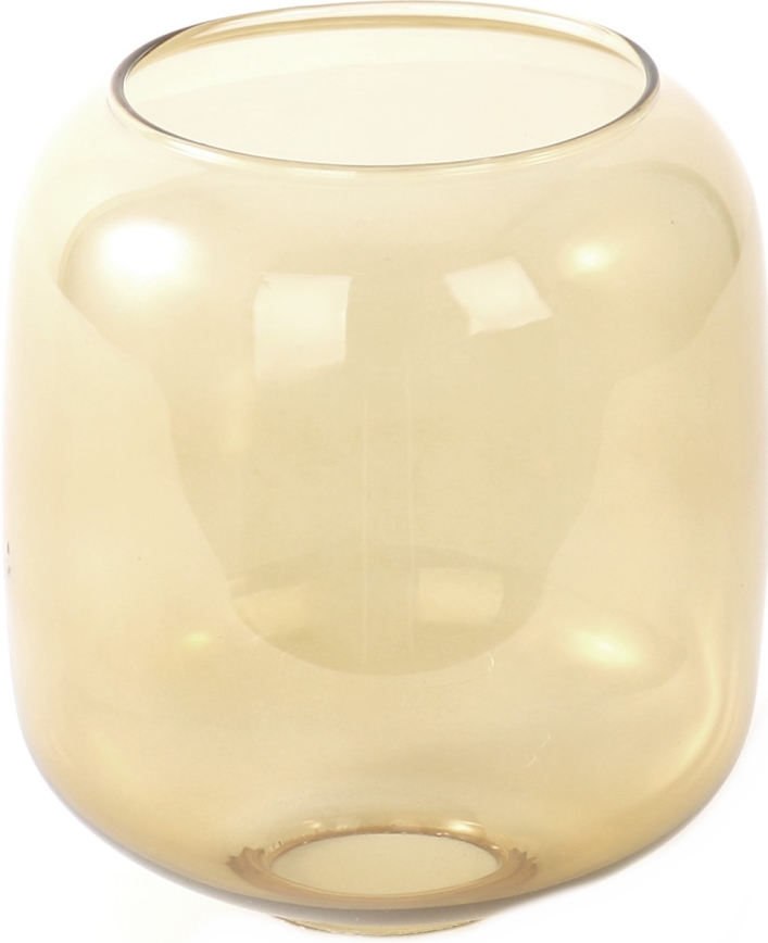 Vidro de substituição para lustre com soquete E27 — diâmetro 14 cm, tom fumê castanho