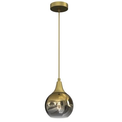 Vidro de substituição para lustre e candeeiro de parede MONTE E27 diâmetro 15 cm dourado/fumado