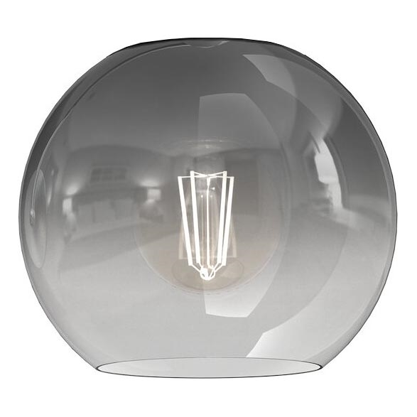 Vidro de substituição para lustre e candeeiro de parede MONTE E27 diâmetro 15 cm fumado