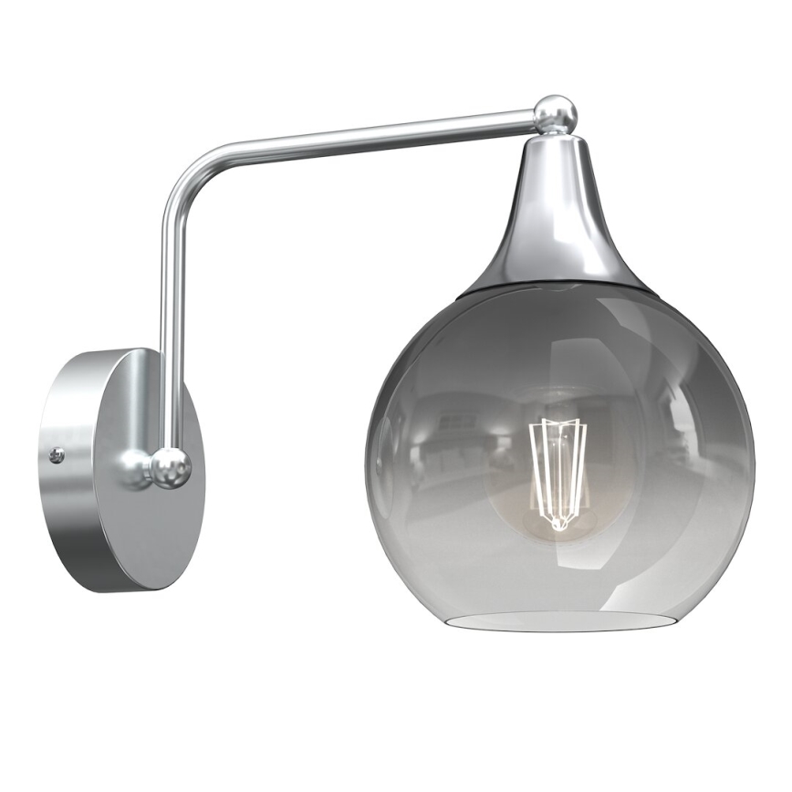 Vidro de substituição para lustre e candeeiro de parede MONTE E27 diâmetro 15 cm fumado