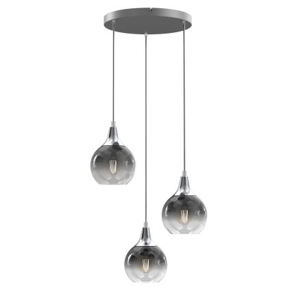 Vidro de substituição para lustre e candeeiro de parede MONTE E27 diâmetro 15 cm fumado