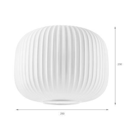 Vidro de substituição para lustre HARMA E27 23x25 cm branco