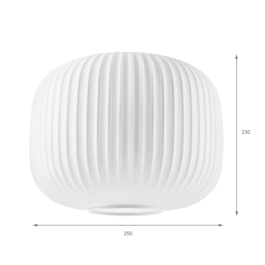 Vidro de substituição para lustre HARMA E27 23x25 cm branco