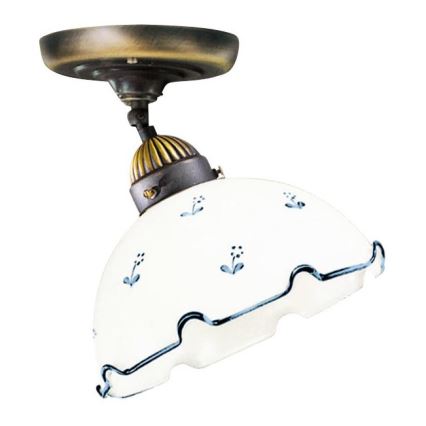Vidro de substituição universal NONNA E27 diâmetro 20 cm branco/azul
