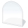 Vidro sob a lareira 1000x1000x8 mm semi-arco