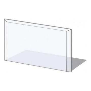 Vidro sob a lareira 1000x550x6 mm retângulo