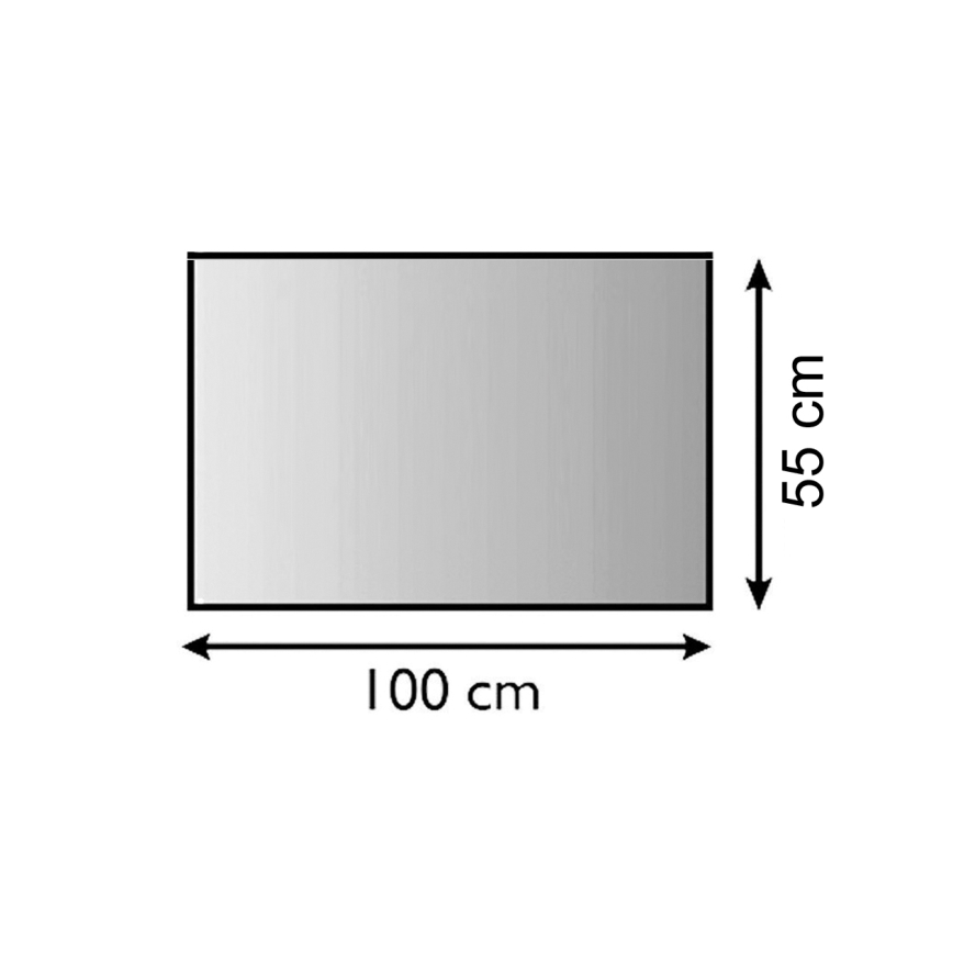 Vidro sob a lareira 1000x550x6 mm retângulo