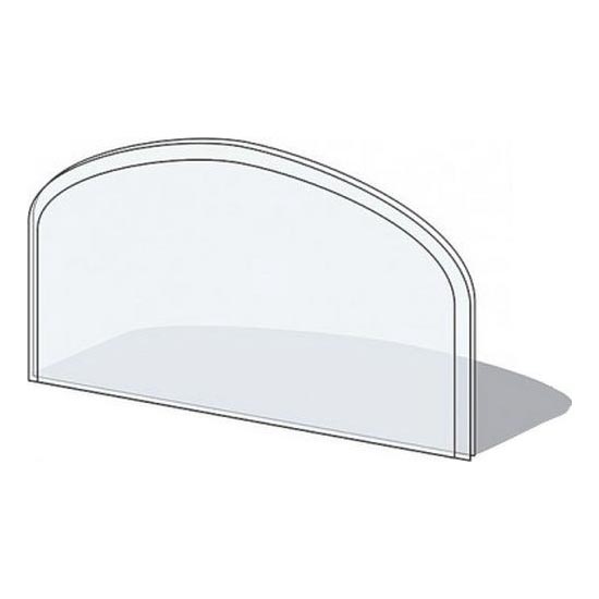 Vidro sob a lareira 1000x550x6 mm semi-arco