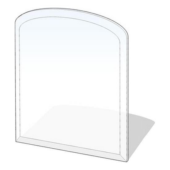Vidro sob a lareira 1200x1000x6 mm semi-arco