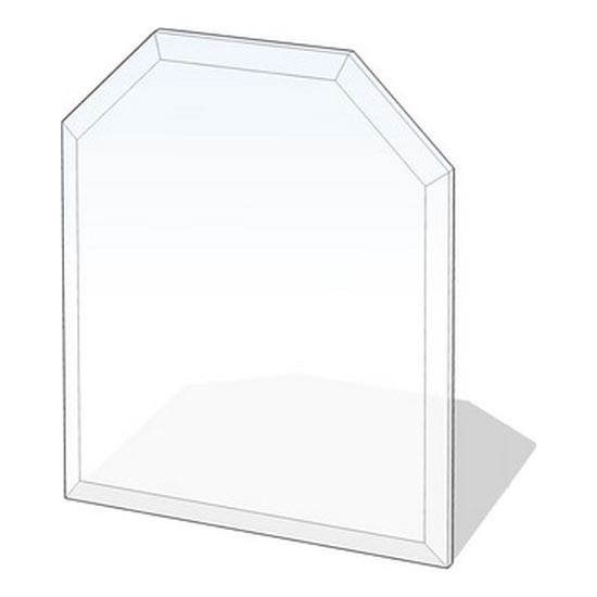 Vidro sob a lareira 1200x1000x8 mm
