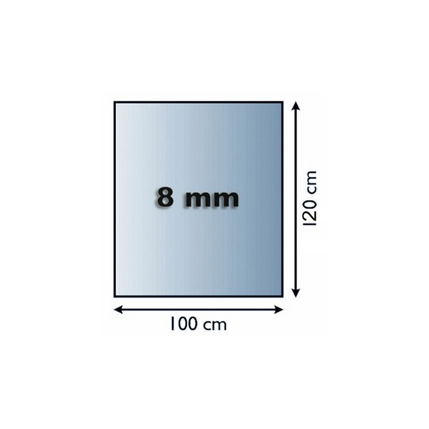 Vidro sob a lareira 1200x1000x8 mm retângulo