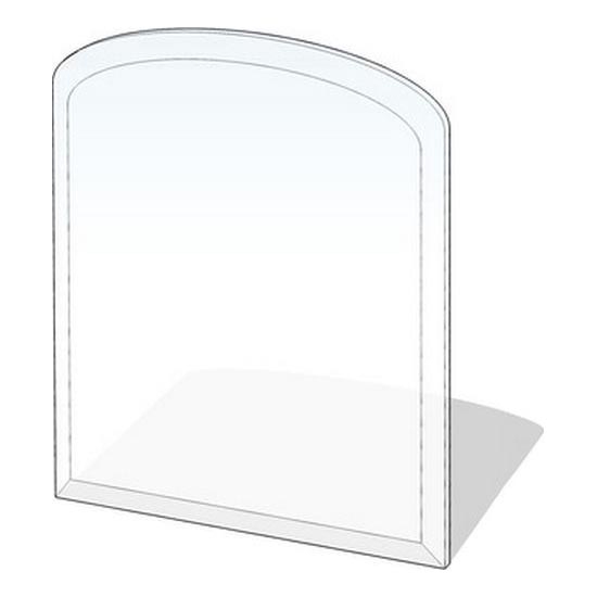 Vidro sob a lareira 1200x1000x8 mm semi-arco