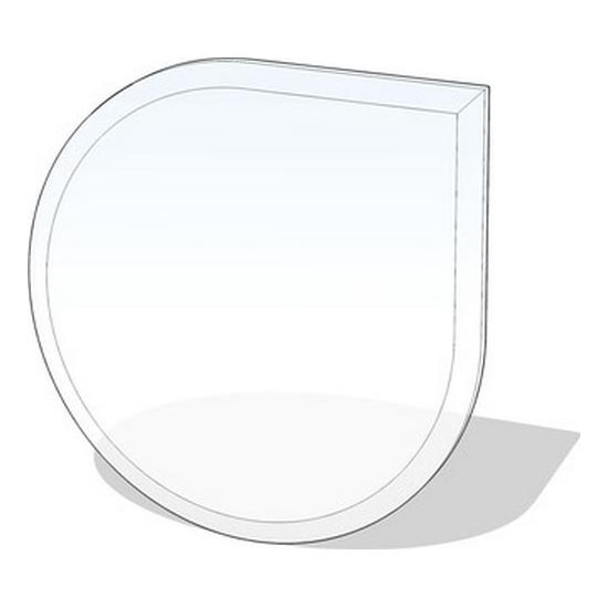 Vidro sob a lareira 1250x1250x8 mm lágrima