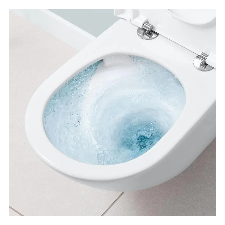 Villeroy & Boch 4670TS01 - Sanita suspensa SUBWAY 3.0 em cerâmica, com assento de fecho amortecido SoftClose, branca
