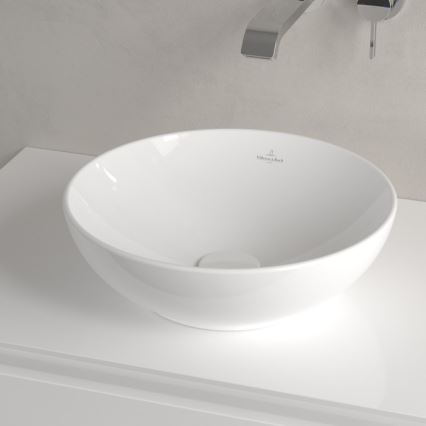 Villeroy & Boch 4A450001 - Lavatório de bancada LOOP&FRIENDS Ø 38 cm, cerâmica branca