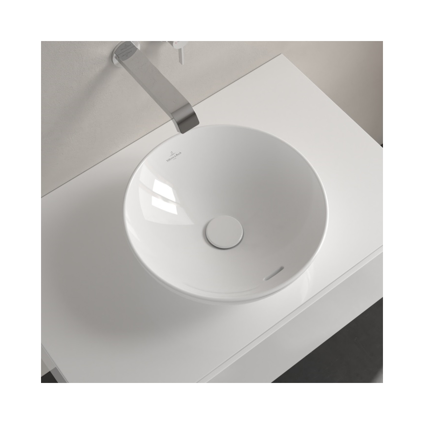 Villeroy & Boch 4A450001 - Lavatório de bancada LOOP&FRIENDS Ø 38 cm, cerâmica branca