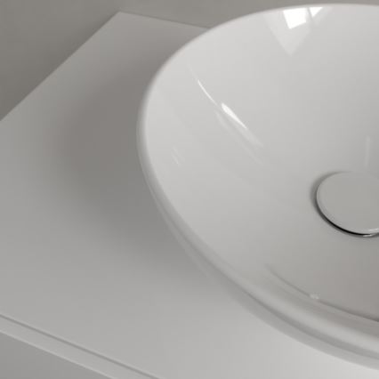 Villeroy & Boch 4A450001 - Lavatório de bancada LOOP&FRIENDS Ø 38 cm, cerâmica branca