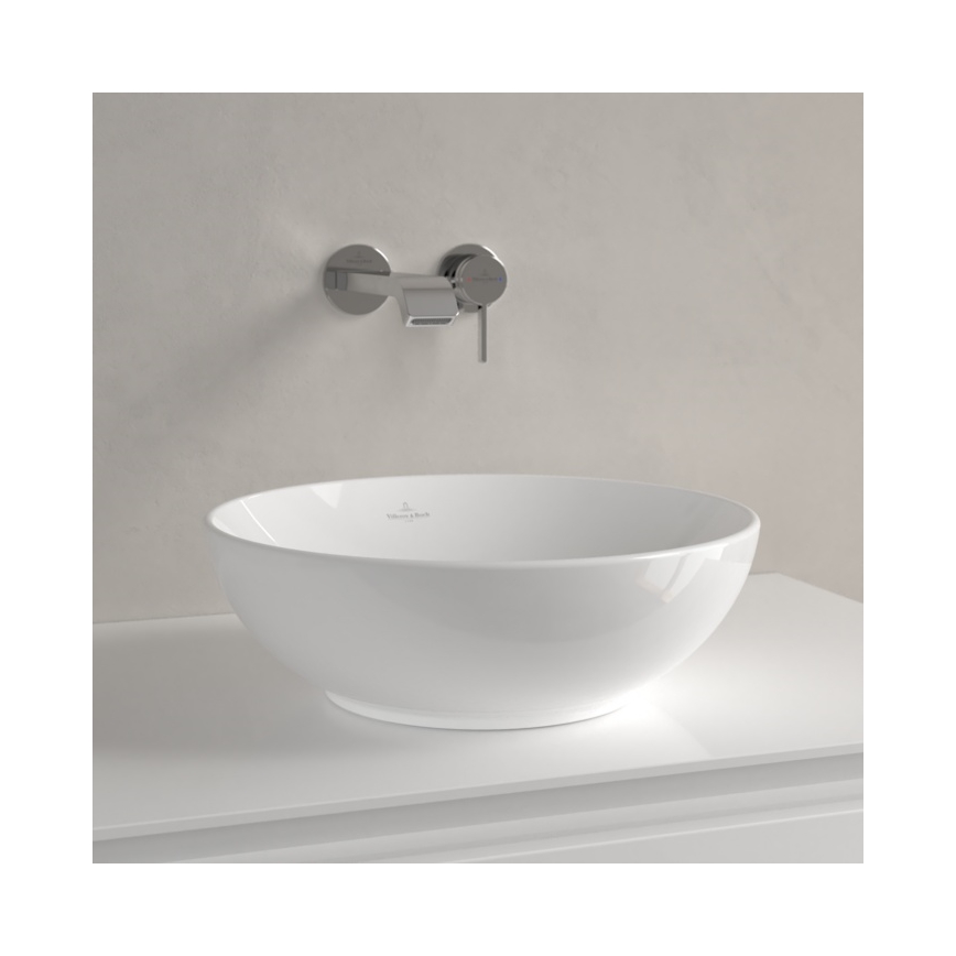 Villeroy & Boch 4A450001 - Lavatório de bancada LOOP&FRIENDS Ø 38 cm, cerâmica branca