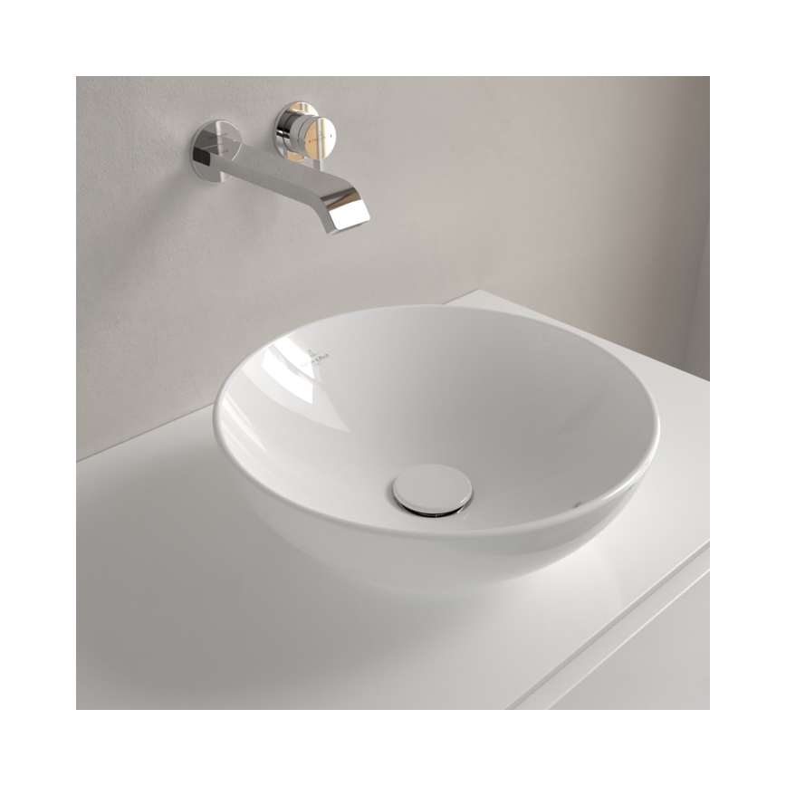 Villeroy & Boch 4A450001 - Lavatório de bancada LOOP&FRIENDS Ø 38 cm, cerâmica branca