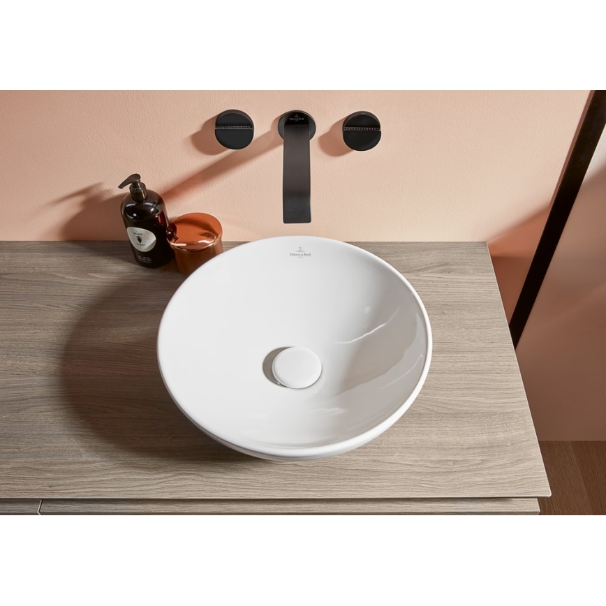 Villeroy & Boch 4A450001 - Lavatório de bancada LOOP&FRIENDS Ø 38 cm, cerâmica branca