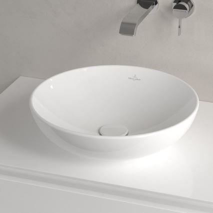 Villeroy & Boch 4A460001 - Lavatório de bancada LOOP&FRIENDS, diâmetro 42 cm, cerâmica branca