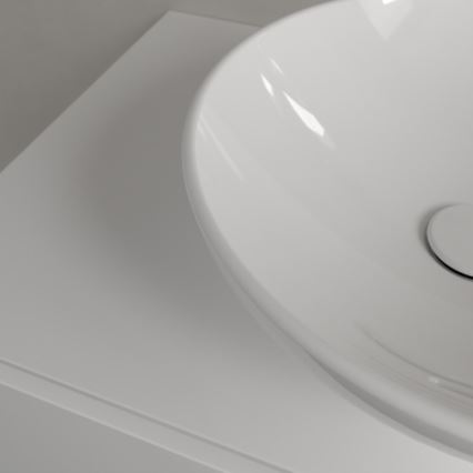 Villeroy & Boch 4A460001 - Lavatório de bancada LOOP&FRIENDS, diâmetro 42 cm, cerâmica branca