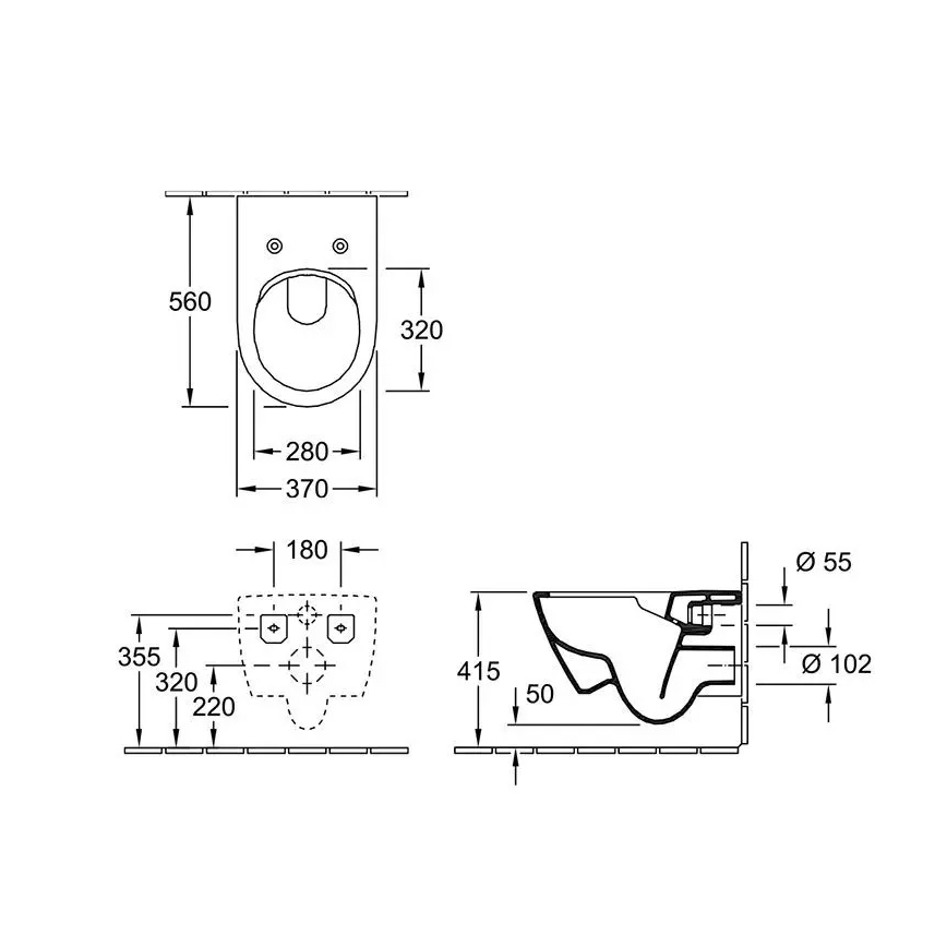 Villeroy & Boch 5614R0AM - Sanita suspensa SUBWAY 2.0 cerâmica/bege