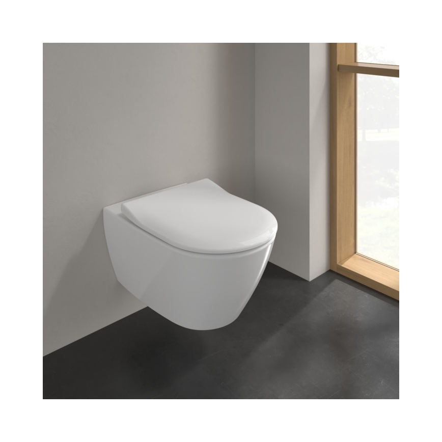 Villeroy & Boch 5614R2R1 - Sanita suspensa SUBWAY 2.0 com assento SoftClose, cerâmica/branca