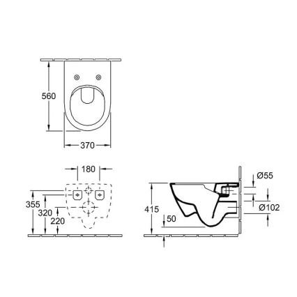 Villeroy & Boch 5614R2R1 - Sanita suspensa SUBWAY 2.0 com assento SoftClose, cerâmica/branca