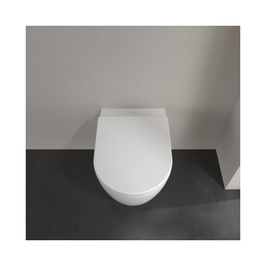 Villeroy & Boch 5656HRR1 - Sanita suspensa com assento SoftClose AVENTO, cerâmica/branco